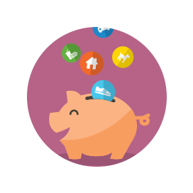 Savings in a Piggy Bank